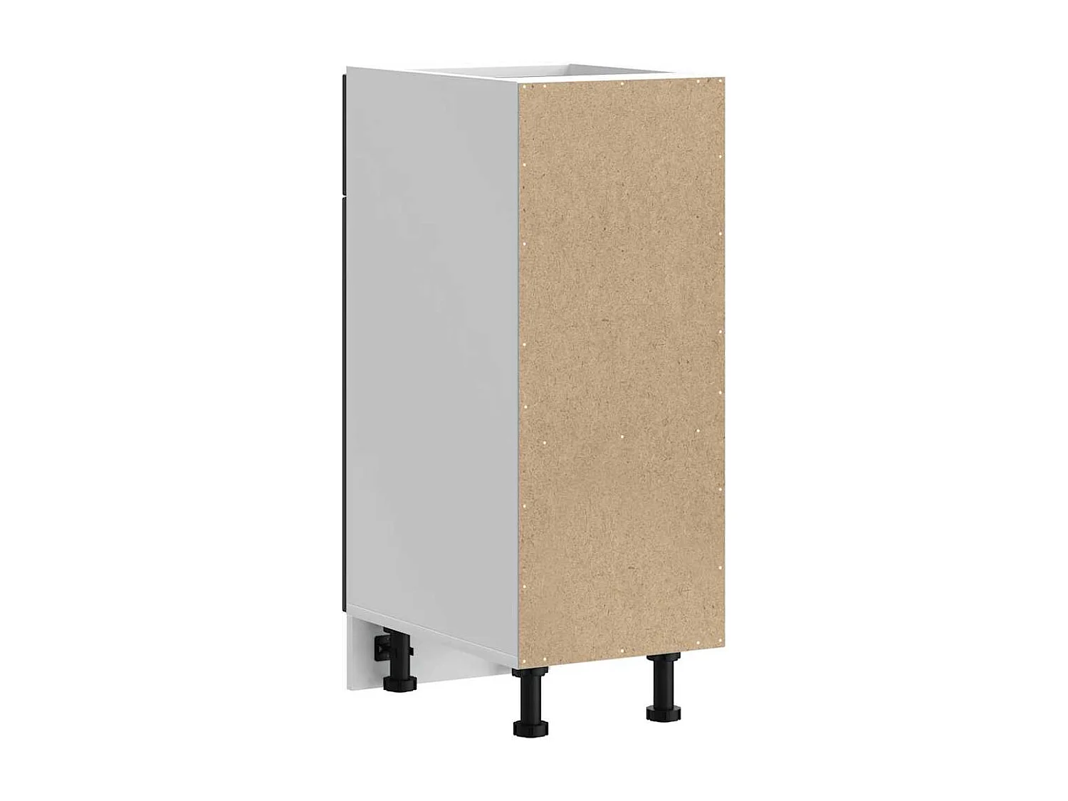 Armoire de cuisine Kalmar noir bois d'ingénierie