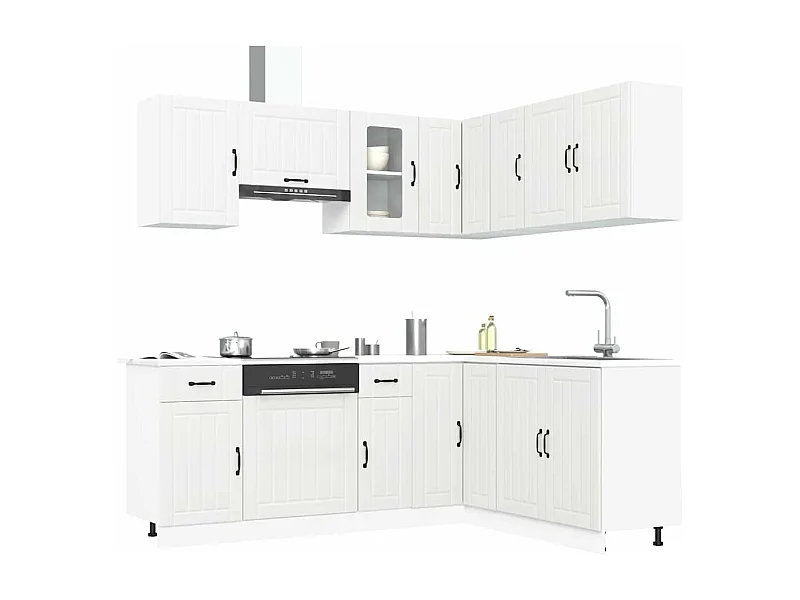 Ensemble d'armoires de cuisine 11 pcs Lucca bois d'ingénierie