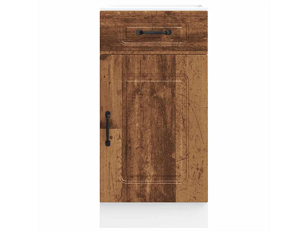 Armoire de cuisine Kalmar vieux bois bois d'ingénierie