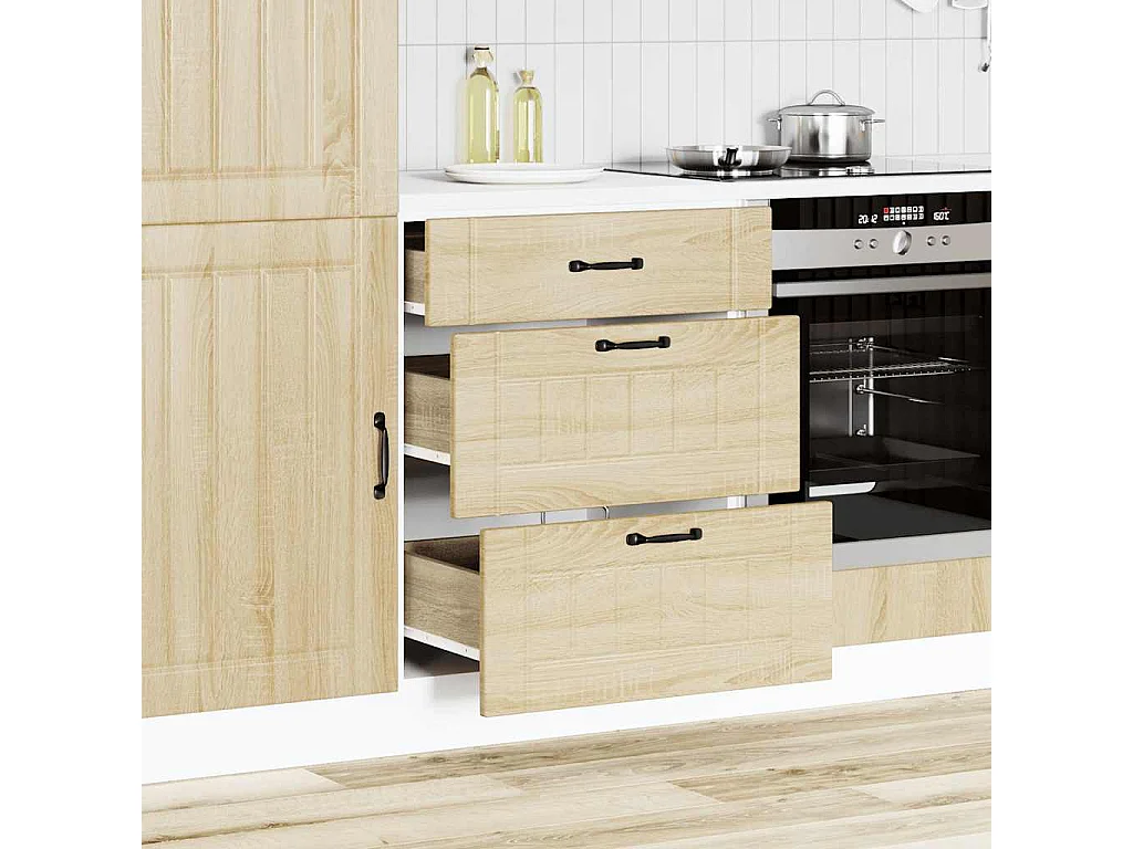 Armoire de cuisine Lucca chêne sonoma bois ingénierie