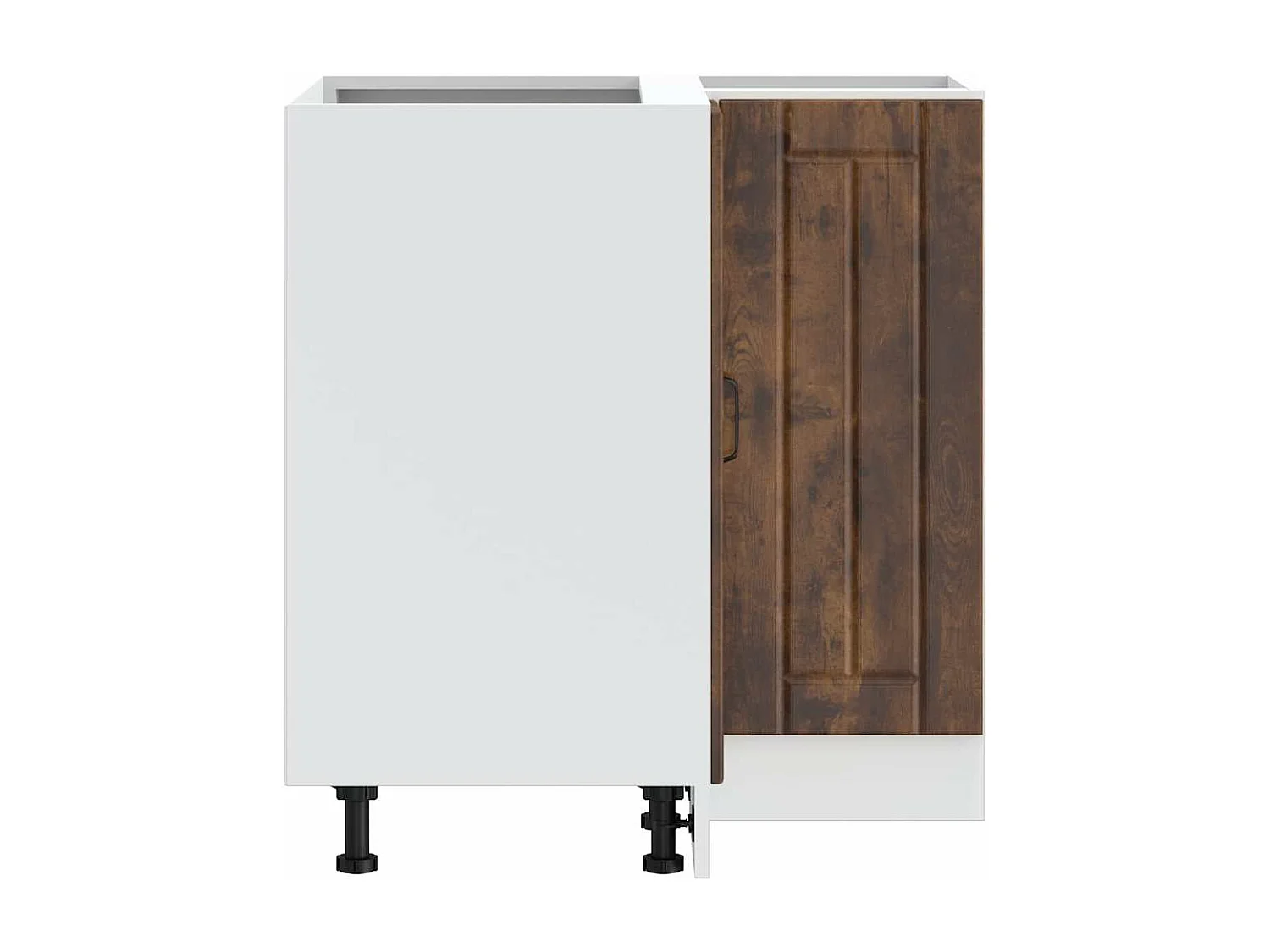 Lucca Kücheneckschrank aus geräucherter Eiche, Holzwerkstoff