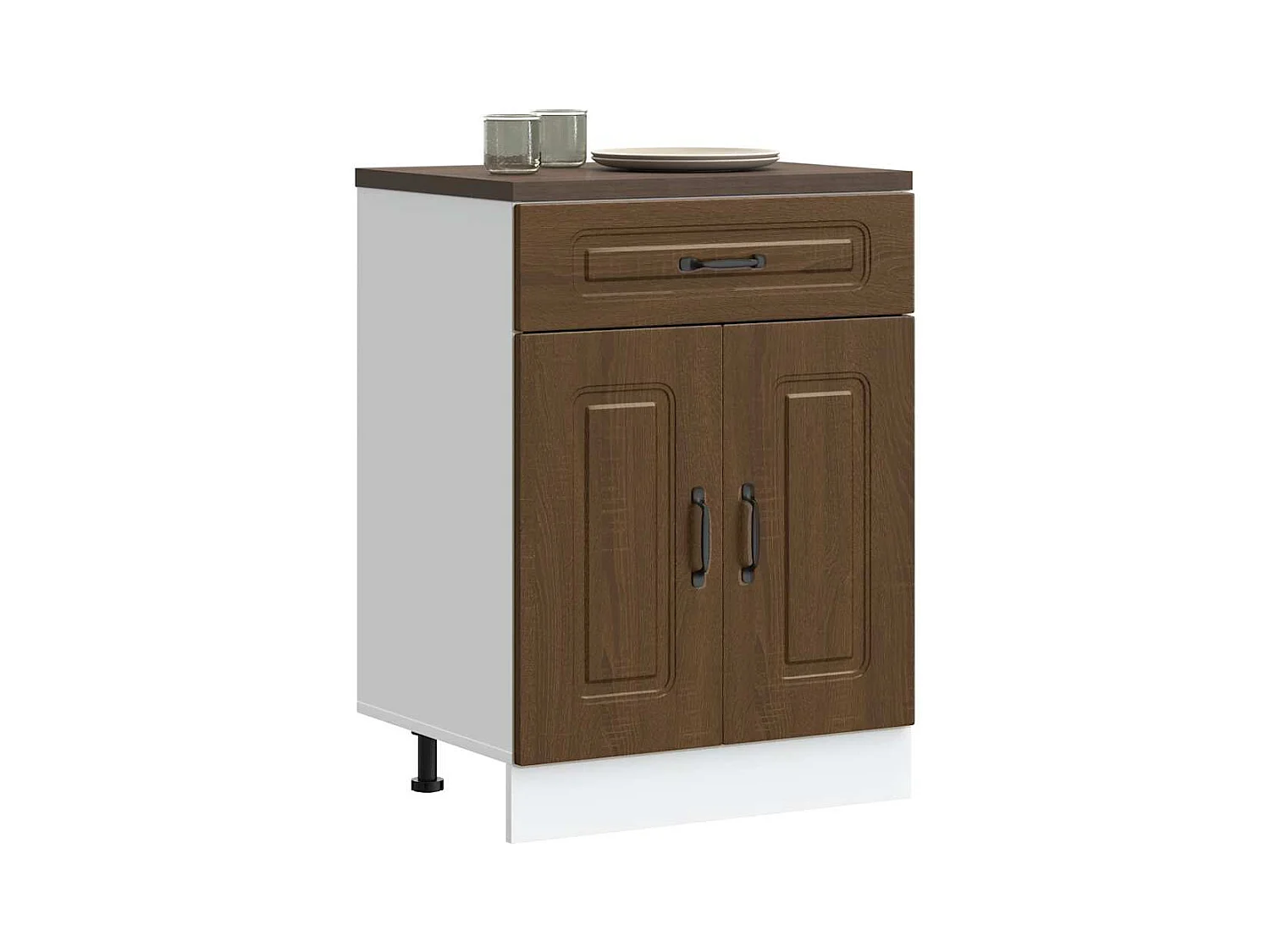 Armoire de cuisine Kalmar chêne marron bois d'ingénierie