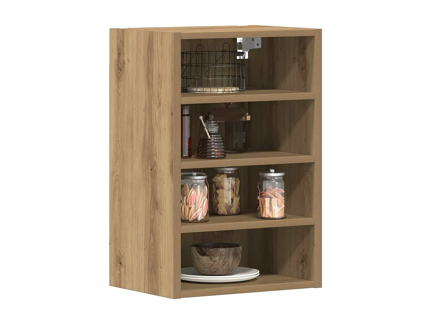 Armoire suspendue chêne artisanal 40x29,5x60 cm bois ingénierie