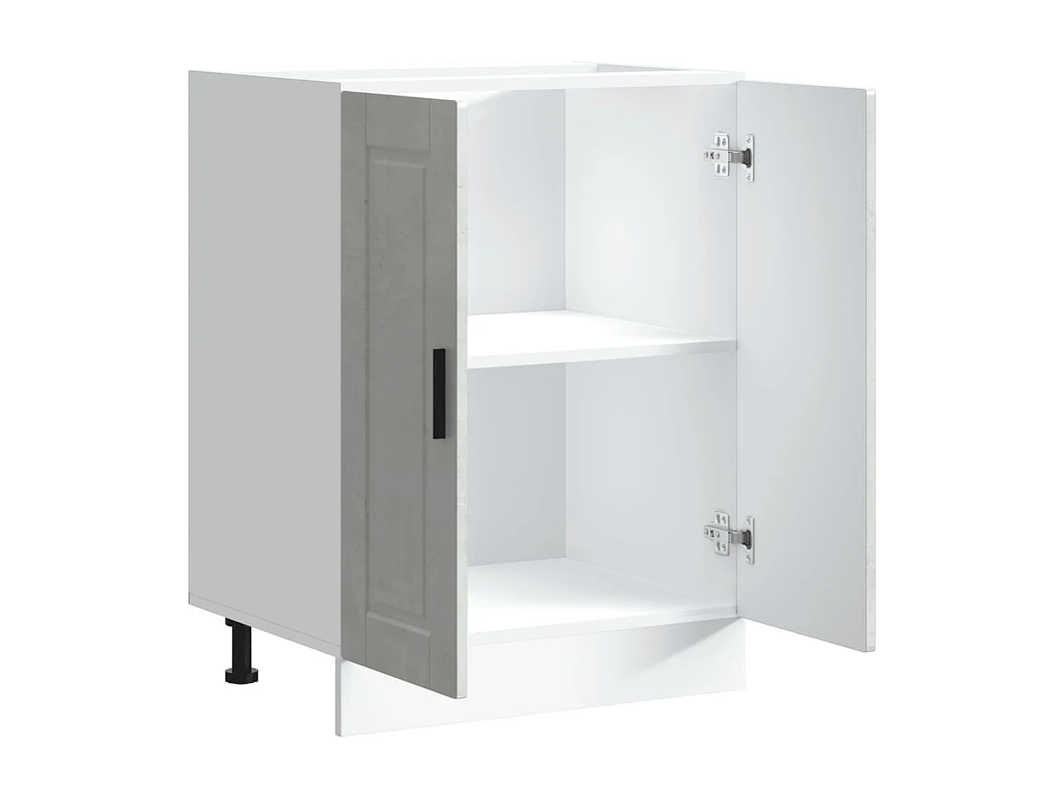 Armoire de cuisine Porto gris béton bois d'ingénierie