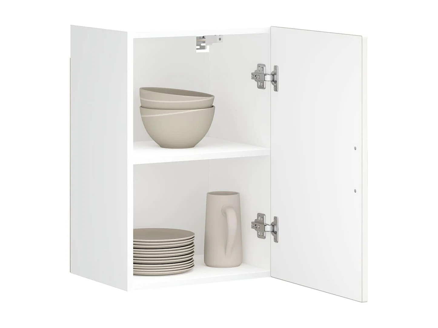 Armoire murale de cuisine Porto blanc brillant bois ingénierie