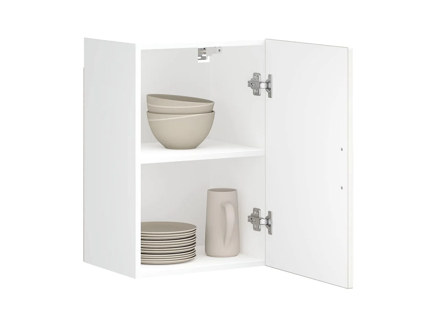 Armoire murale de cuisine Porto blanc brillant bois ingénierie