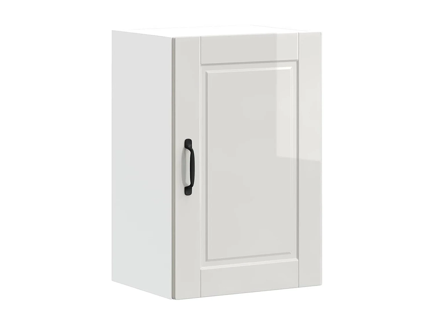 Armoire murale de cuisine Porto blanc brillant bois ingénierie