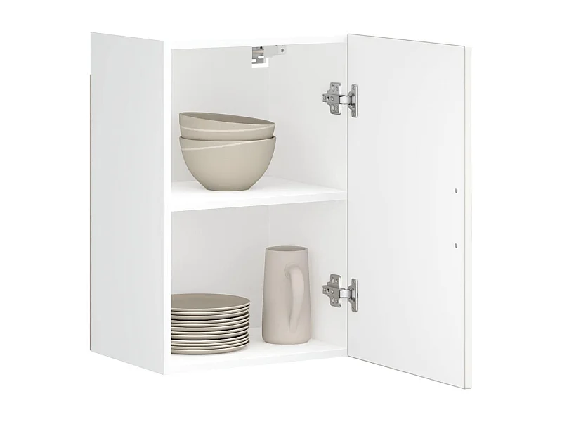 Armoire murale de cuisine Porto blanc brillant bois ingénierie