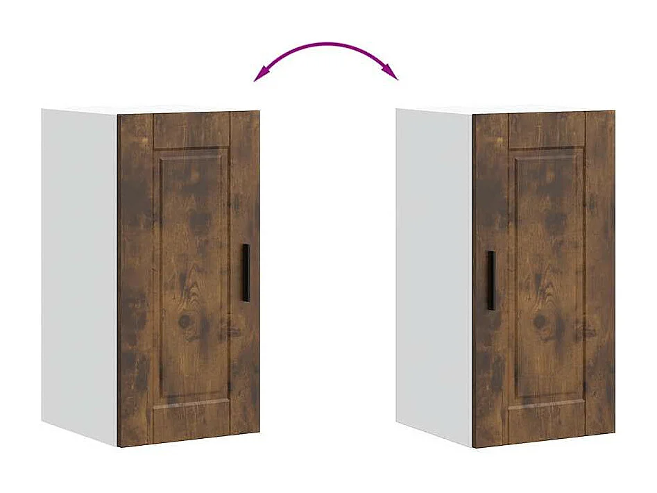 Armoire murale de cuisine Porto chêne fumé bois d'ingénierie