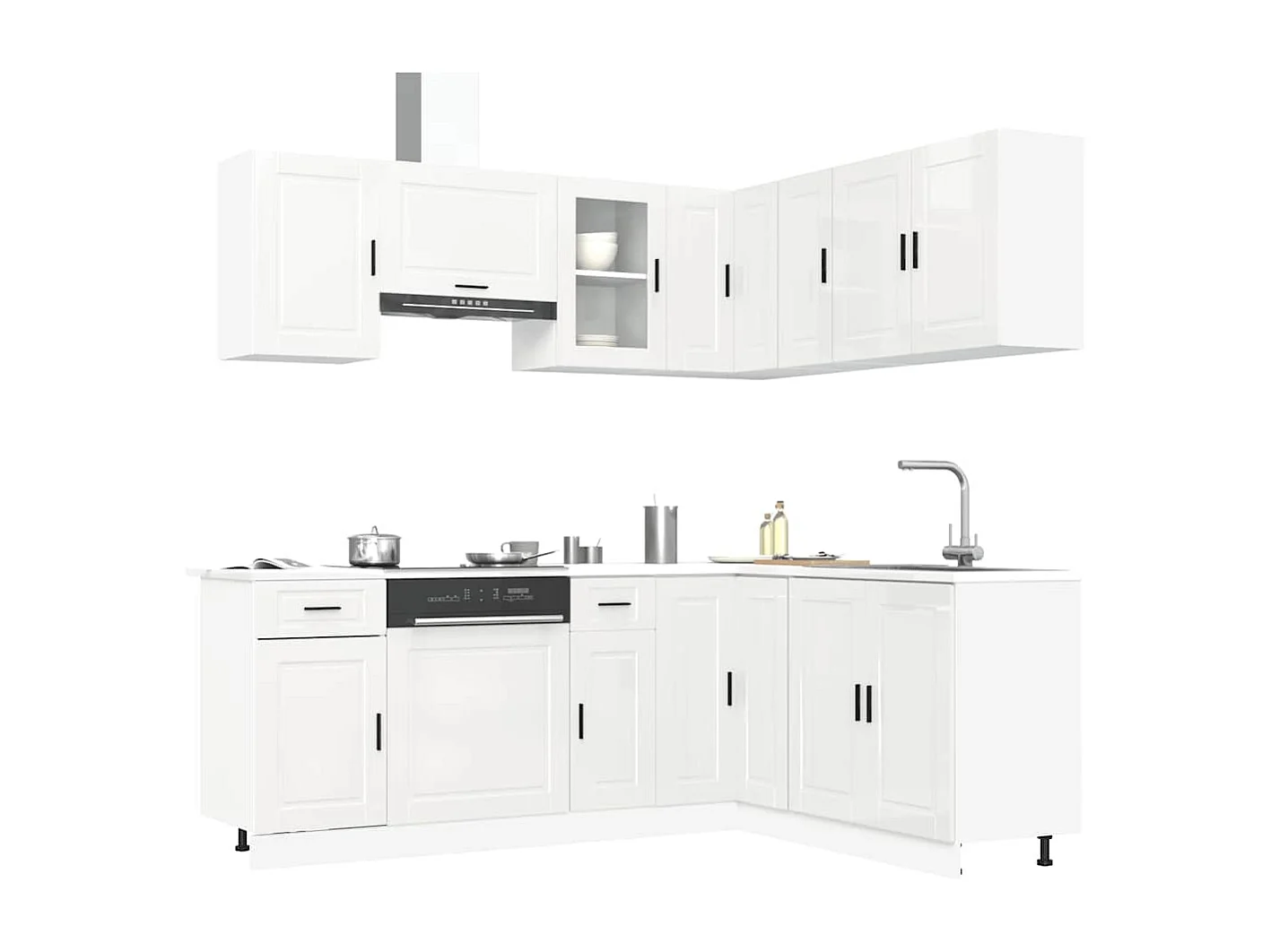 Ensemble d'armoires de cuisine 11 pcs Porto bois d'ingénierie