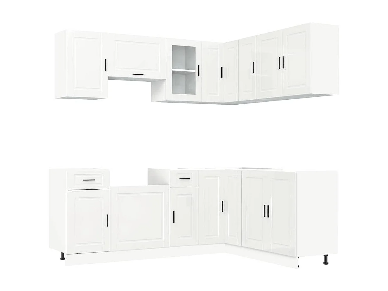 Ensemble d'armoires de cuisine 11 pcs Porto bois d'ingénierie