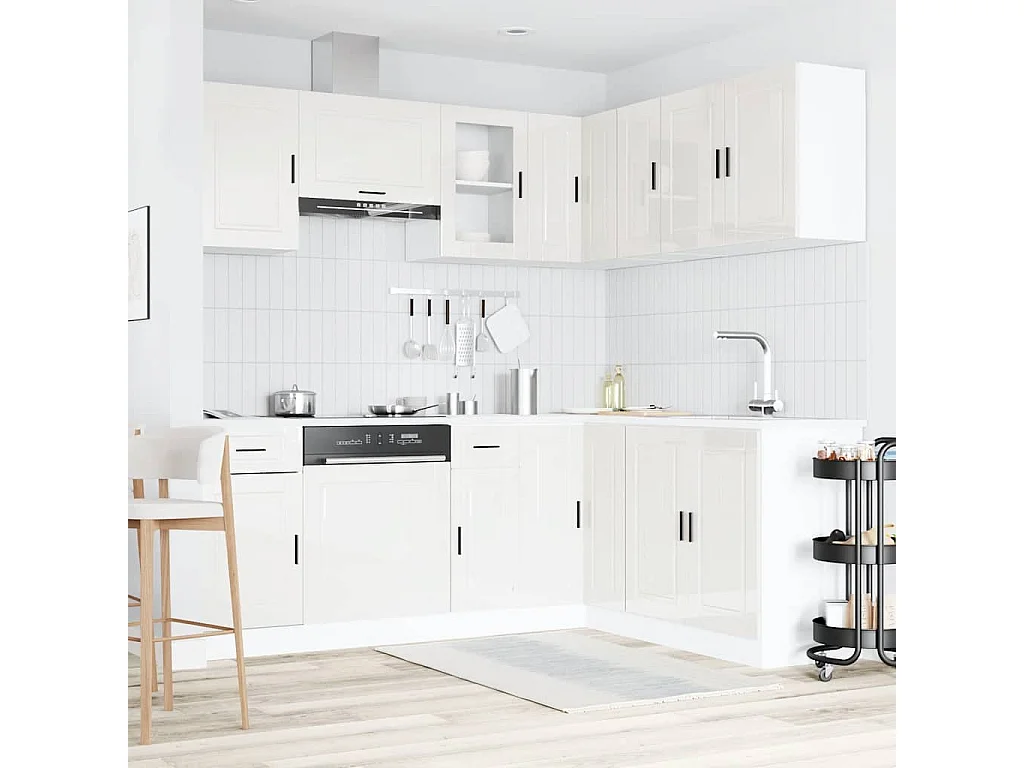 Ensemble d'armoires de cuisine 11 pcs Porto bois d'ingénierie