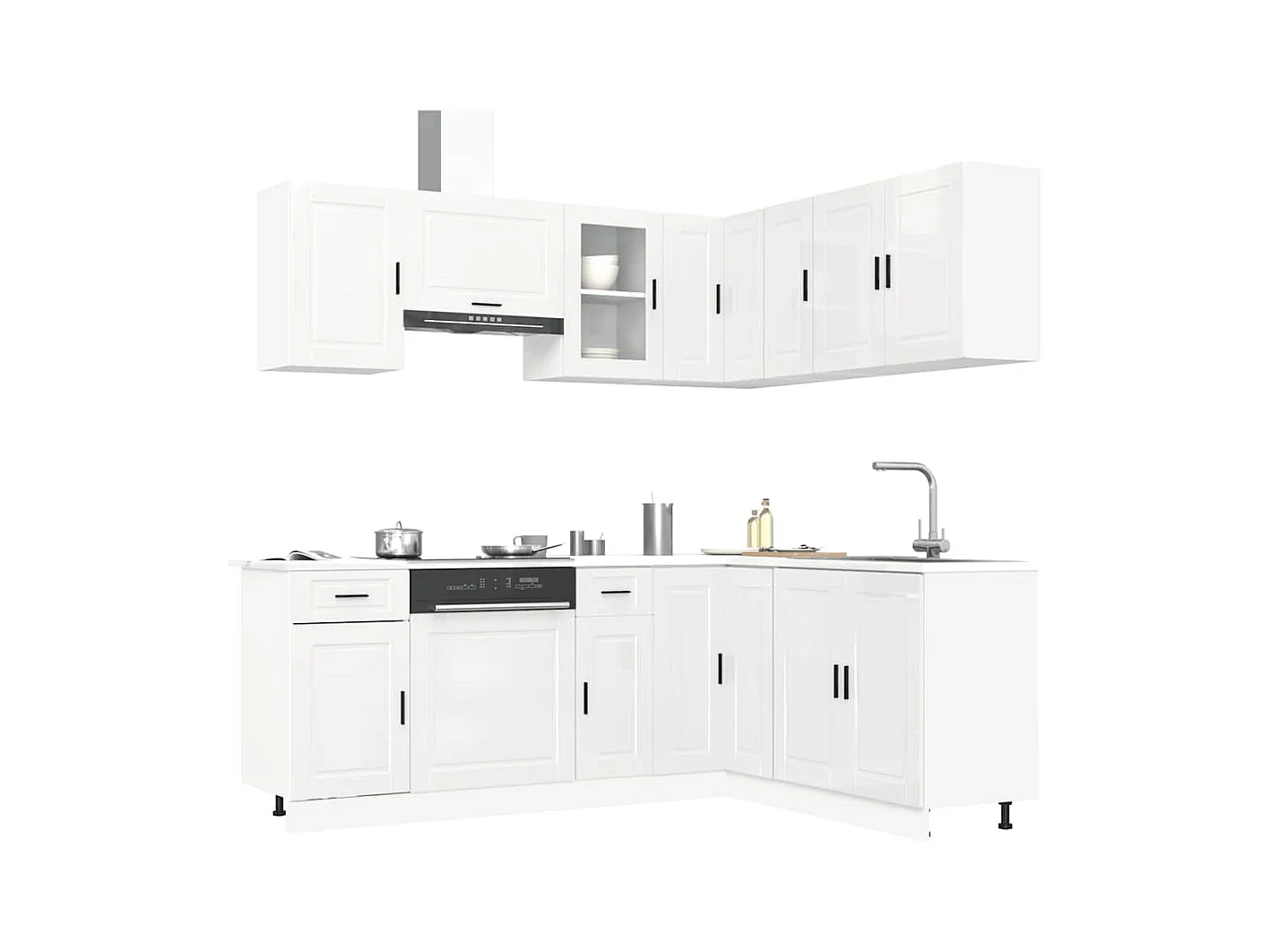 Ensemble d'armoires de cuisine 11 pcs Porto bois d'ingénierie