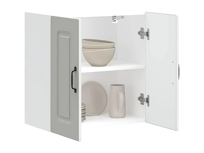 Armoire murale de cuisine Kalmar blanc bois d'ingénierie