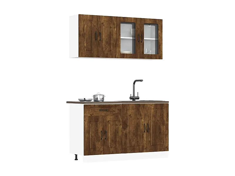 Ensemble d'armoires de cuisine 4 pcs Kalmar bois d'ingénierie