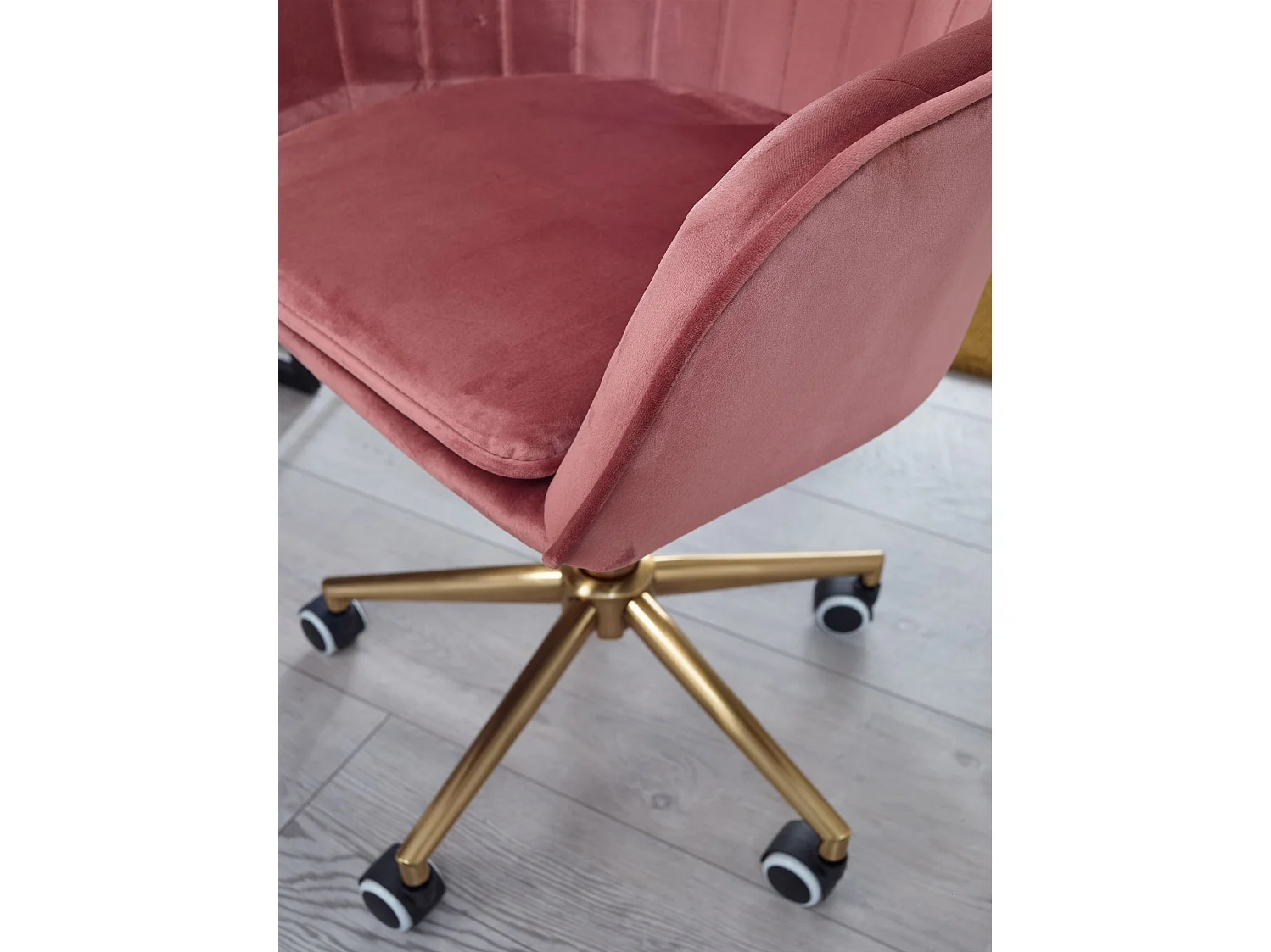 Chaise De Bureau 85 - 105 cm Velours Fauteuil Pivotant Chaise Coquille