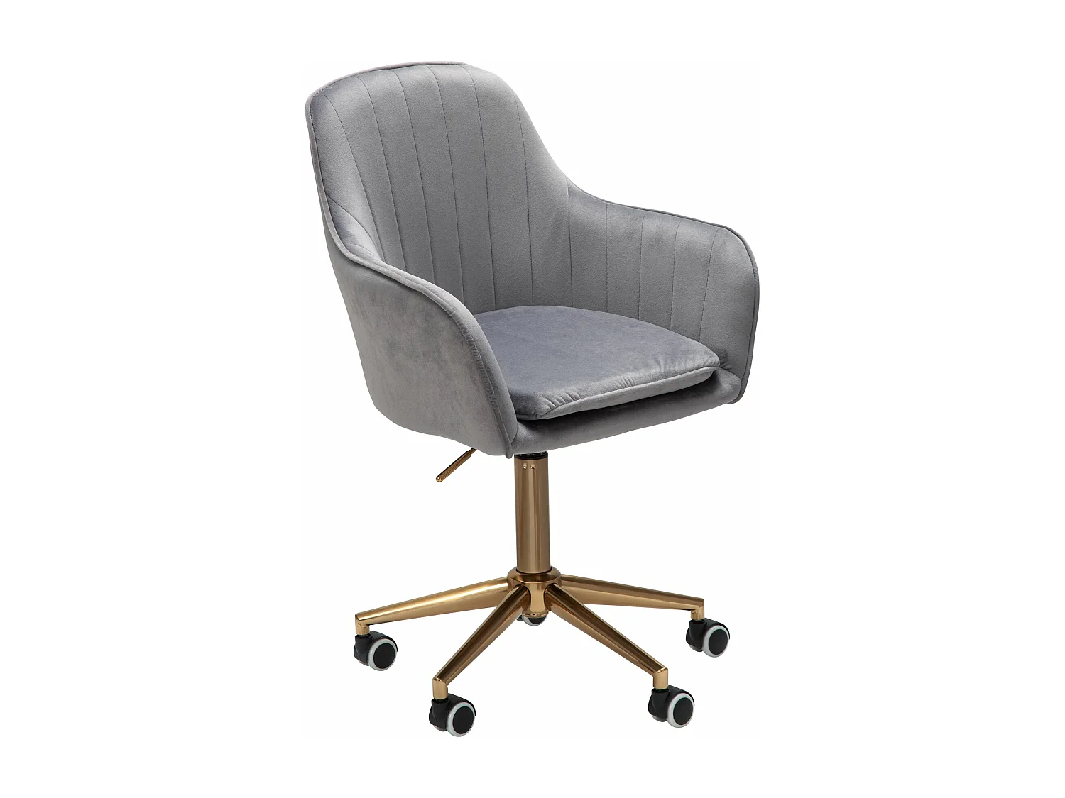 Chaise De Bureau 85 - 105 cm Velours Fauteuil Pivotant Chaise Coquille