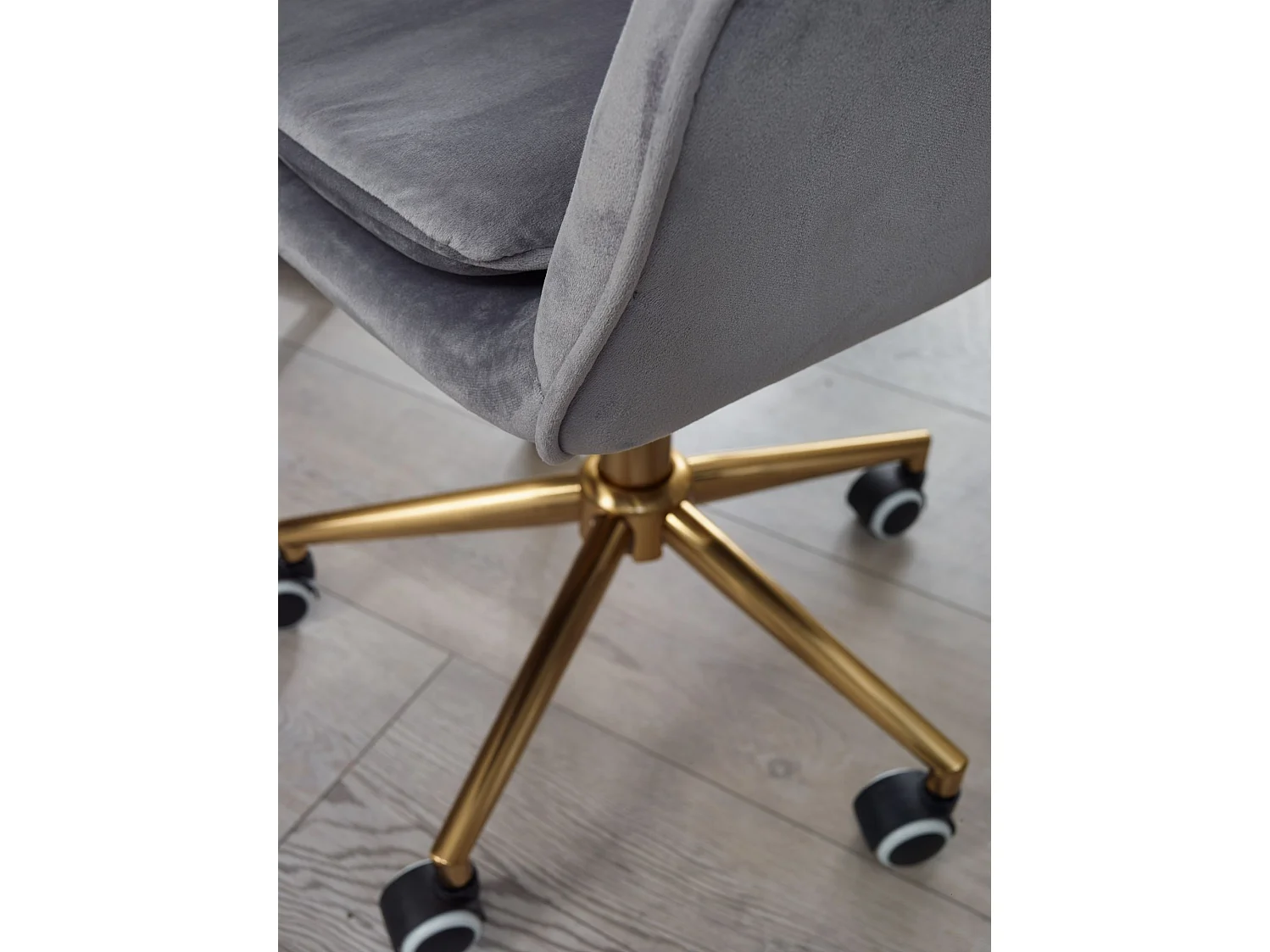 Chaise De Bureau 85 - 105 cm Velours Fauteuil Pivotant Chaise Coquille