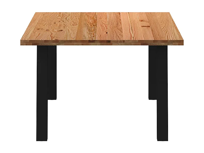 Table à manger marron clair bois de chêne massif rectangulaire