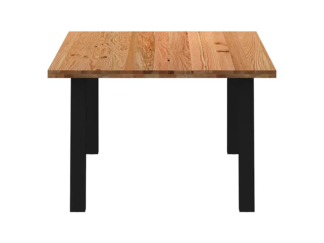 Lichtbruine eettafel massief eikenhout rechthoekig