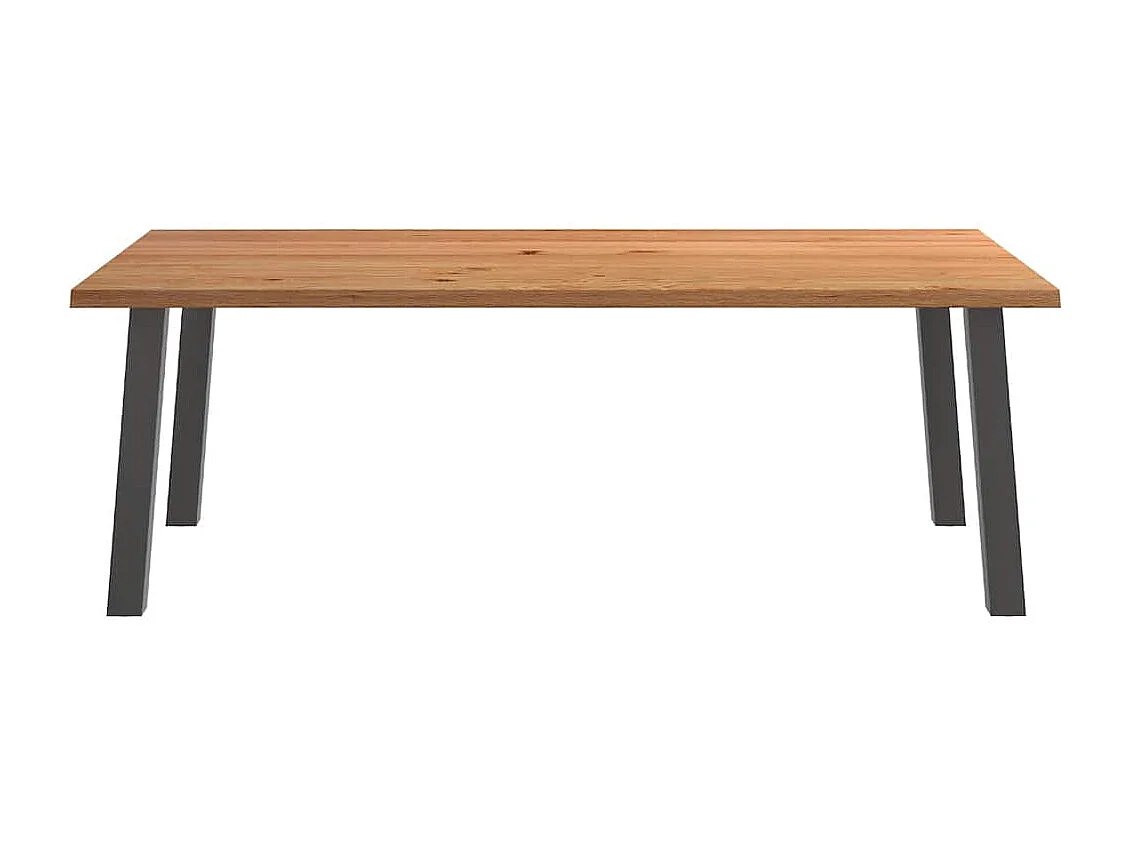 Table à manger et bord naturel bois massif chêne rectangulaire