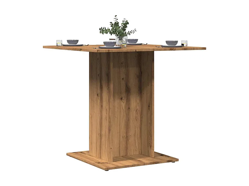 Esstisch handgefertigt Eiche 80x80x75 cm Holzwerkstoff