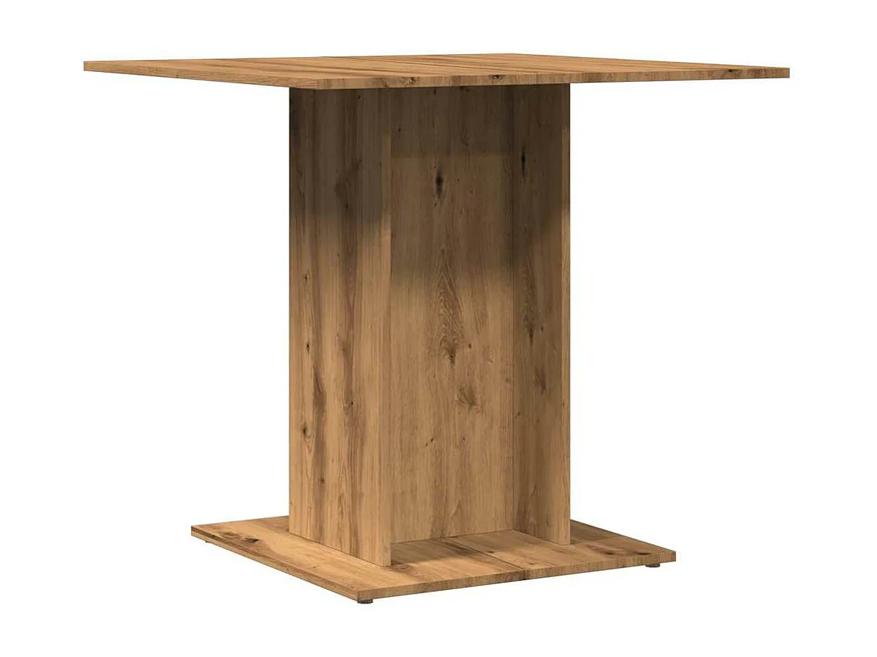 Mesa de jantar feita à mão em carvalho 80x80x75 cm madeira de engenharia