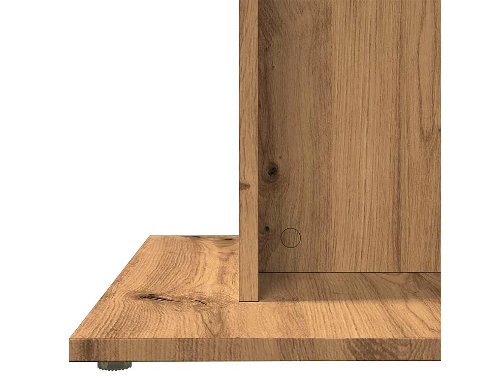 Table à manger chêne artisanal 80x80x75 cm bois d'ingénierie