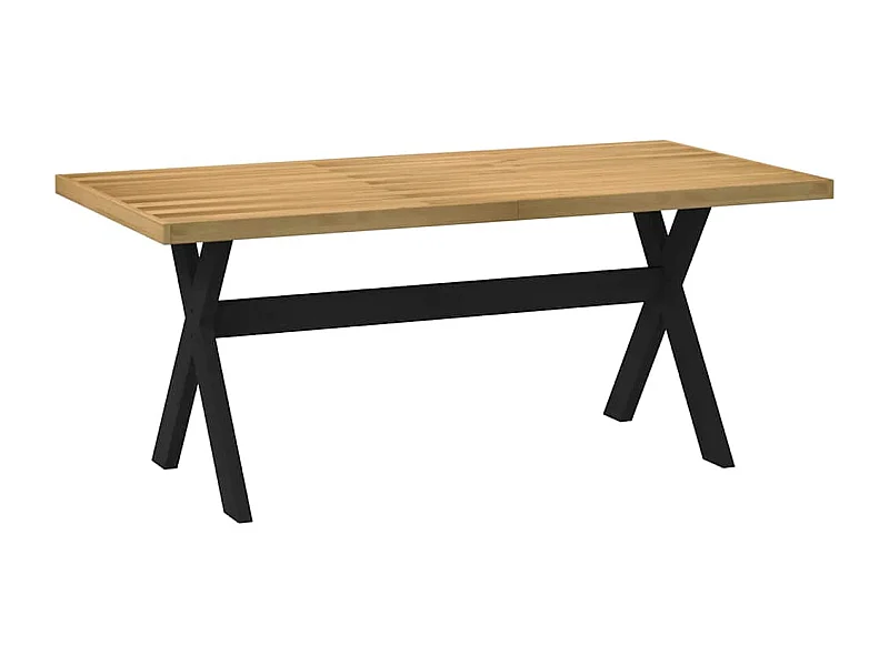 Tavolo da pranzo NOAIN gambe a X 180x90x75cm pino massello