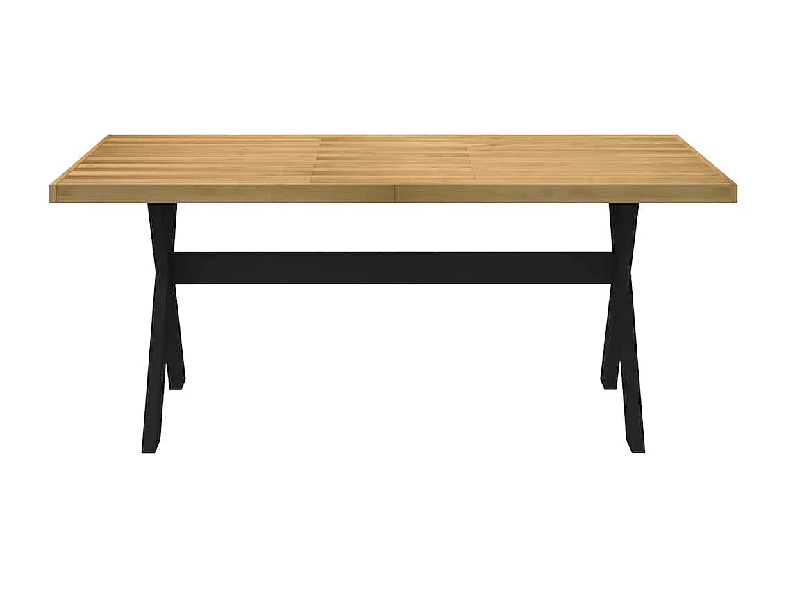 Table à manger NOAIN pieds en forme de X 180x90x75cm massif pin