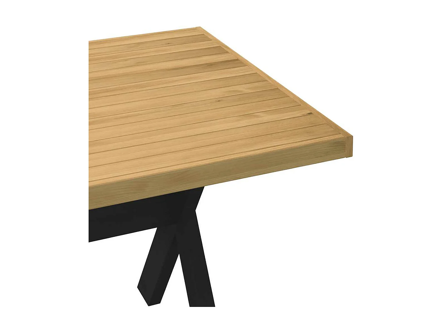 Table à manger NOAIN pieds en forme de X 180x90x75cm massif pin