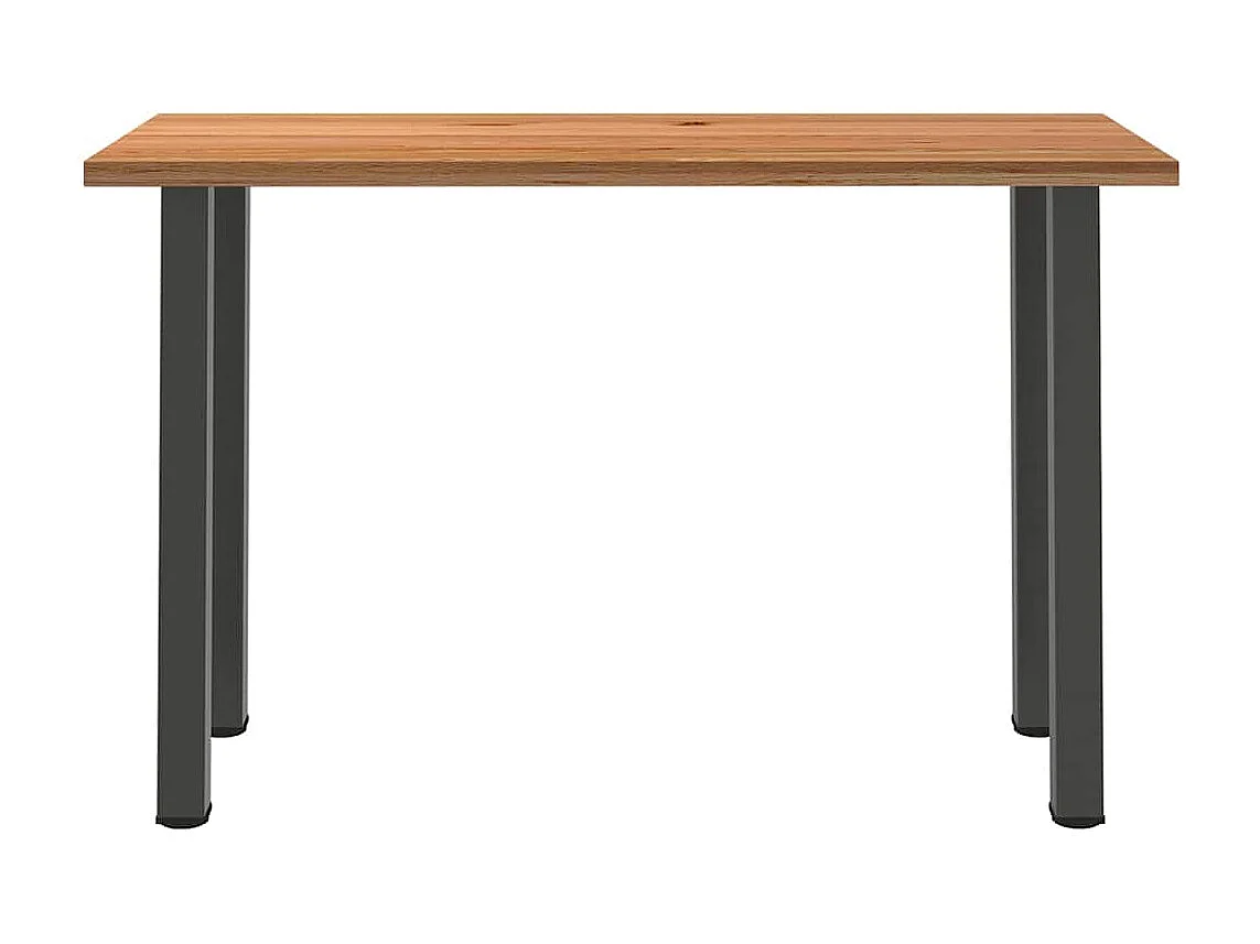 Mesa de bar retangular em madeira maciça de carvalho marrom claro