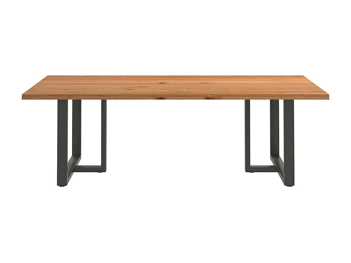 Table à manger et bord naturel bois massif chêne rectangulaire