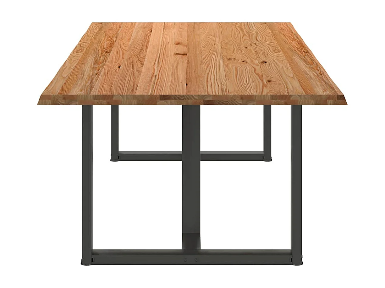 Table à manger et bord naturel bois massif chêne rectangulaire