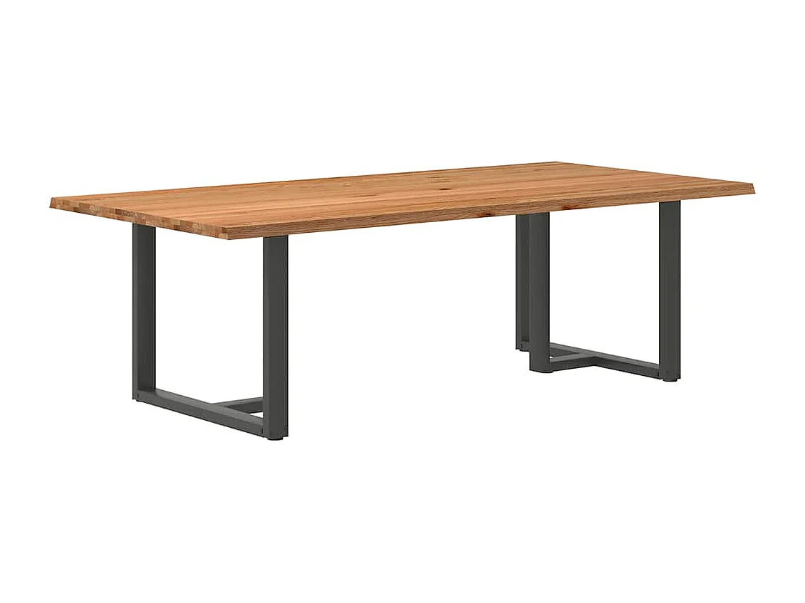 Table à manger et bord naturel bois massif chêne rectangulaire