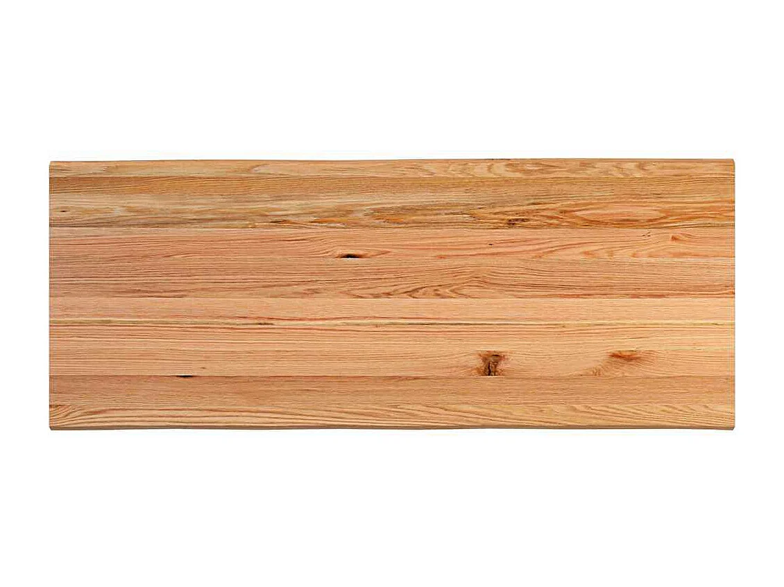 Esstisch und Naturkante aus massivem Eichenholz rechteckig