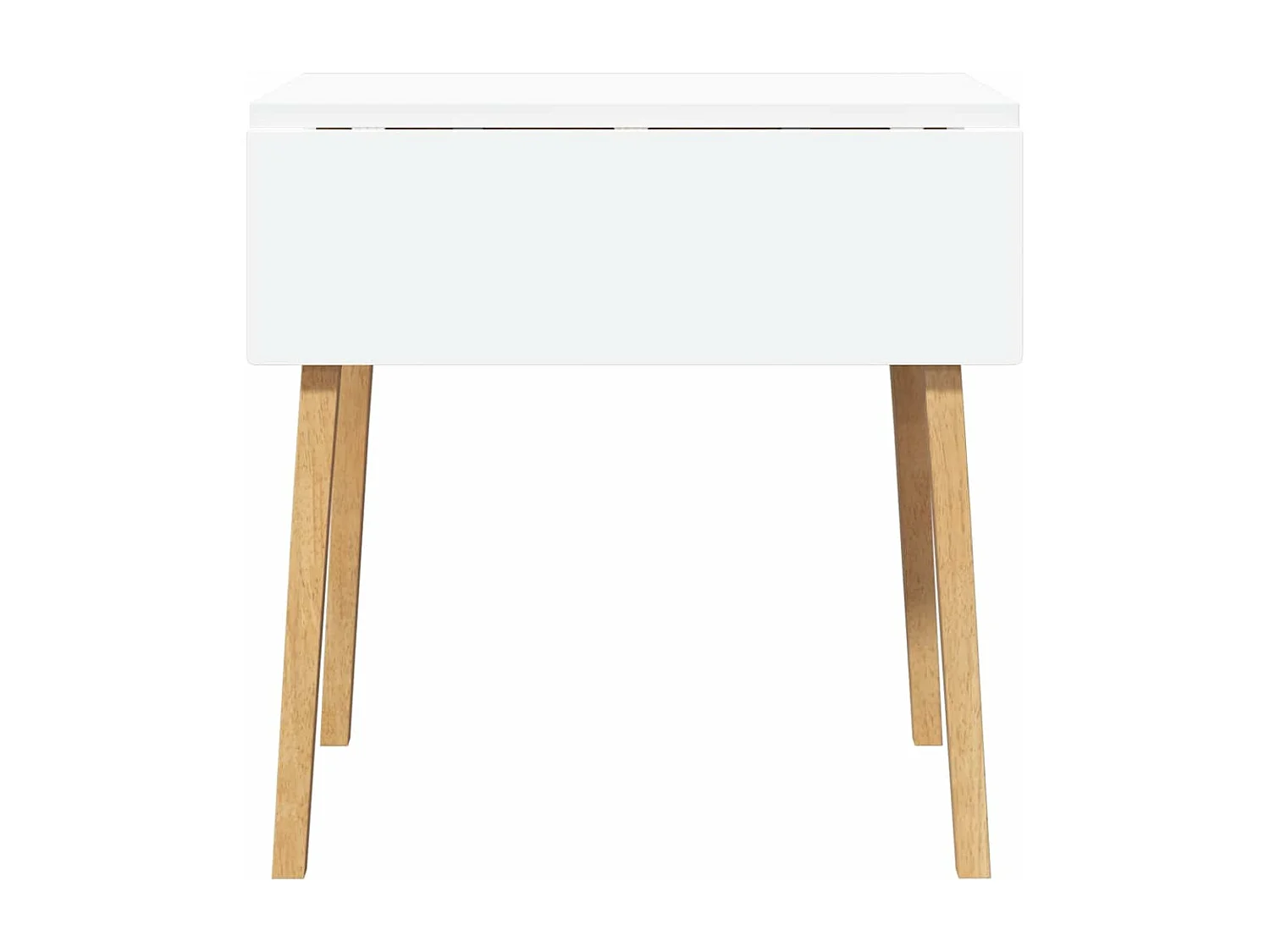 Table à manger naturel bois massif et caoutchouc