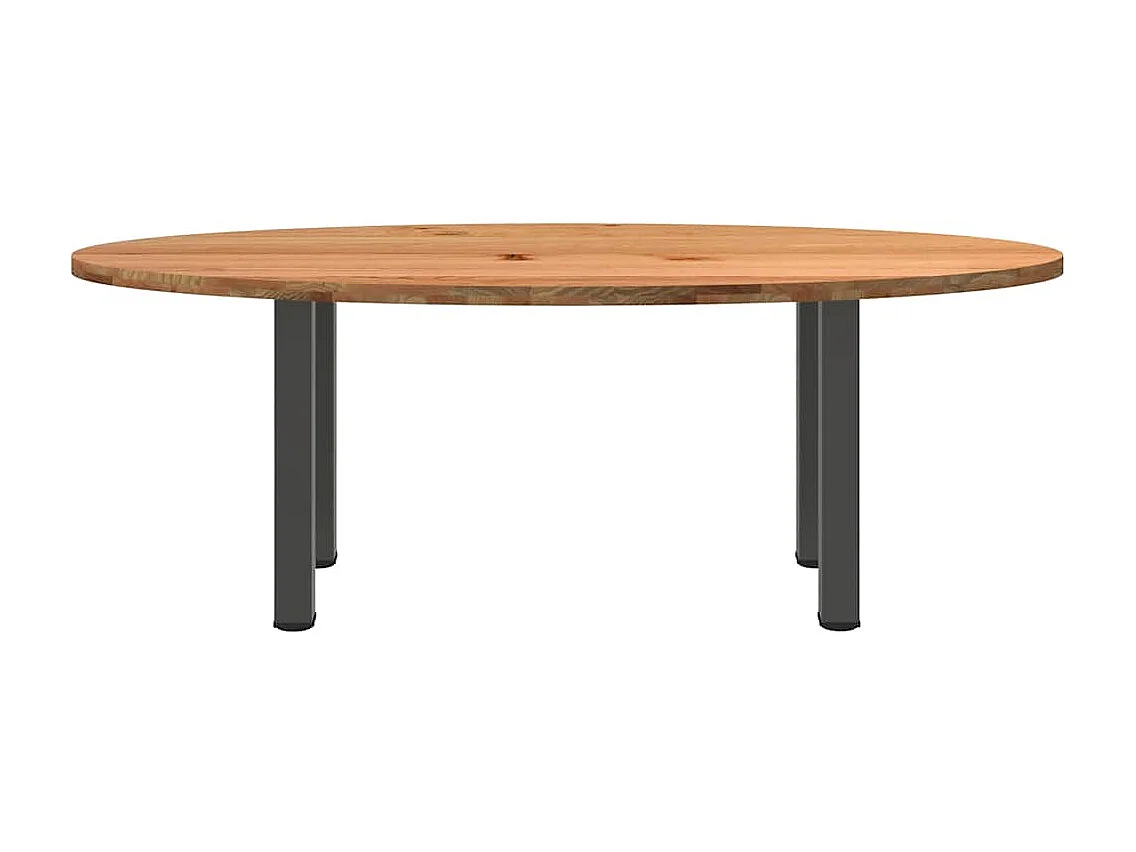 Table à manger 220x100x74 cm bois de chêne massif ovale