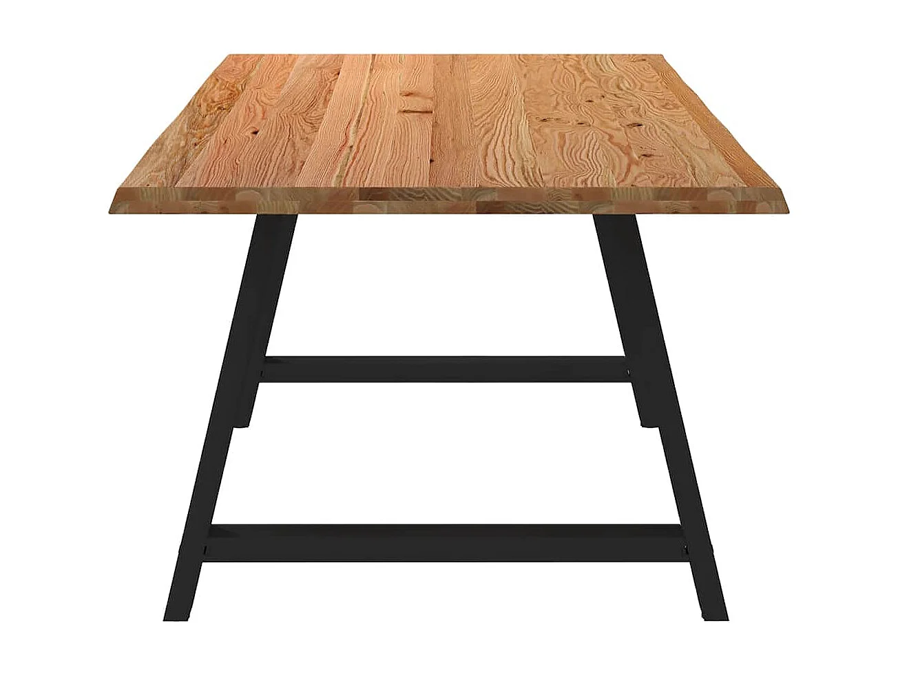 Mesa de jantar madeira maciça carvalho natural retangular