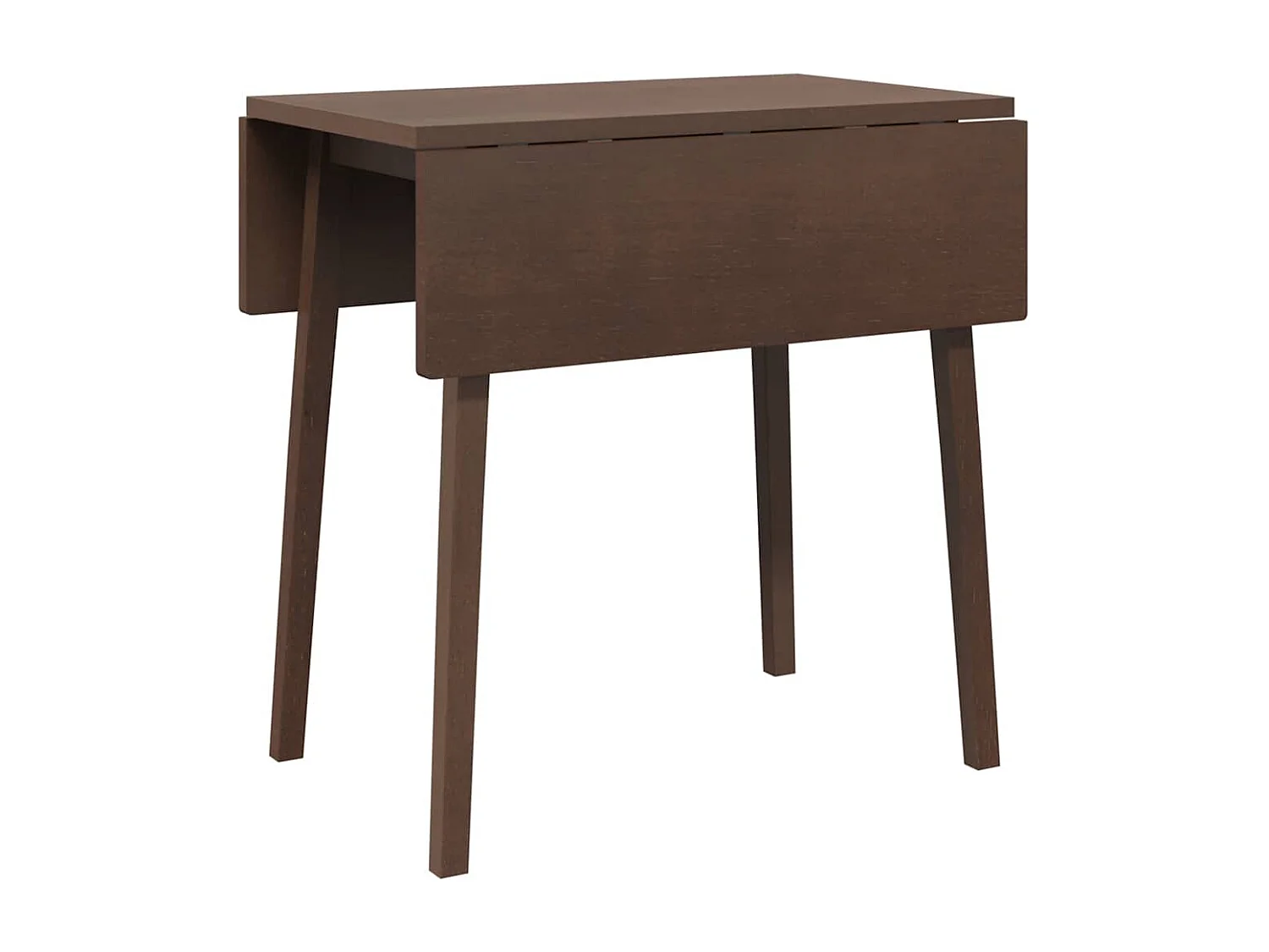 Tavolo da pranzo in legno massello marrone e gomma