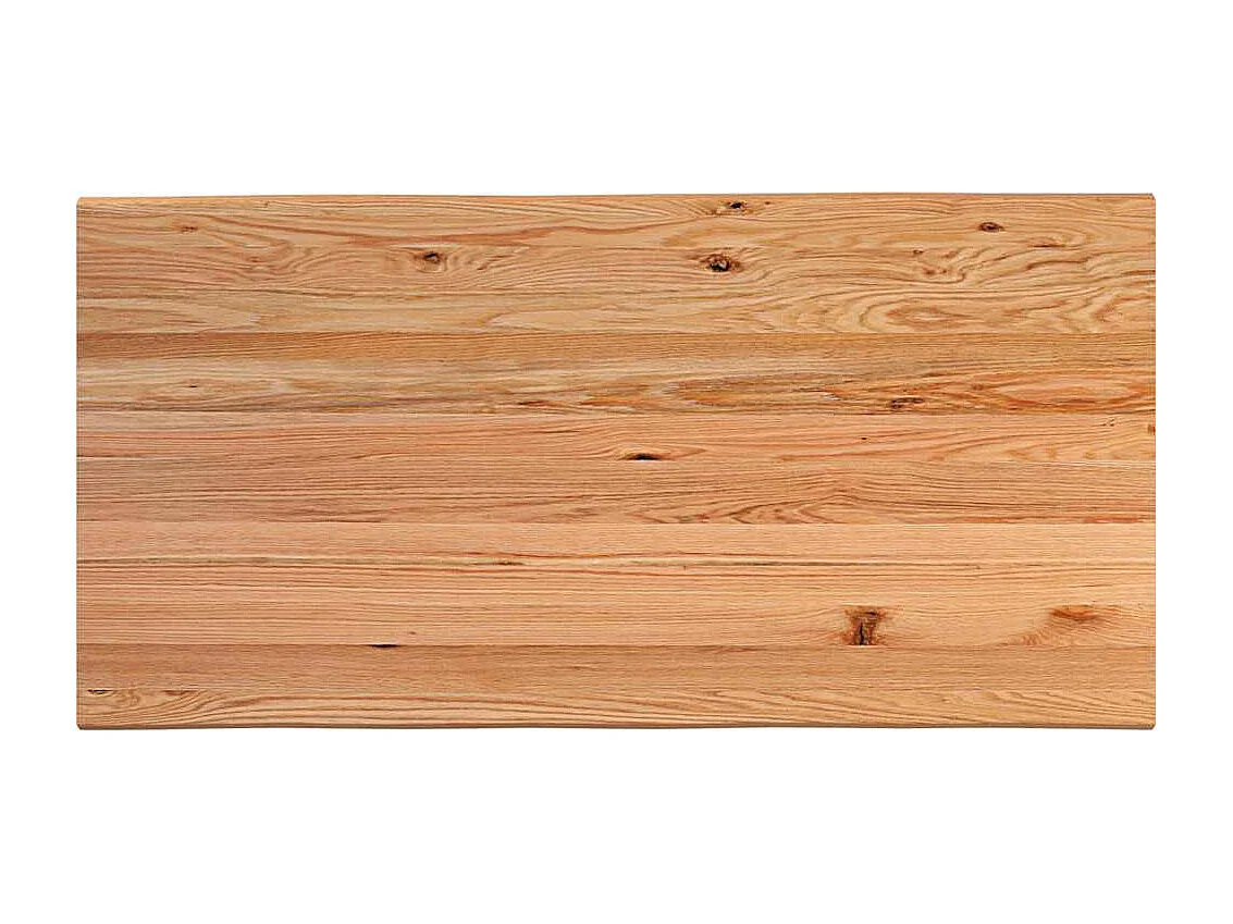 Tavolo da pranzo con bordo naturale 200x100x74cm in legno massello di rovere