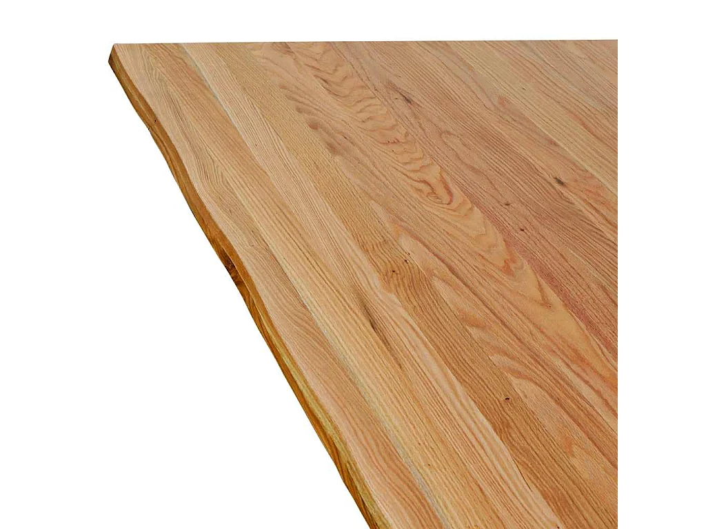 Tavolo da pranzo con bordo naturale 200x100x74cm in legno massello di rovere