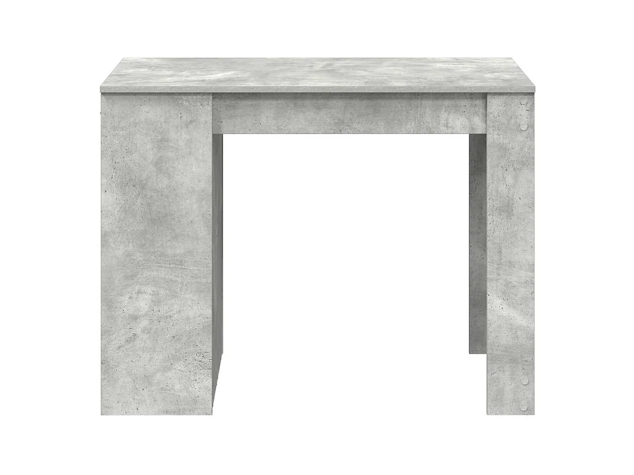 Scrivania con cassetto e ripiano in legno ingegnerizzato grigio cemento