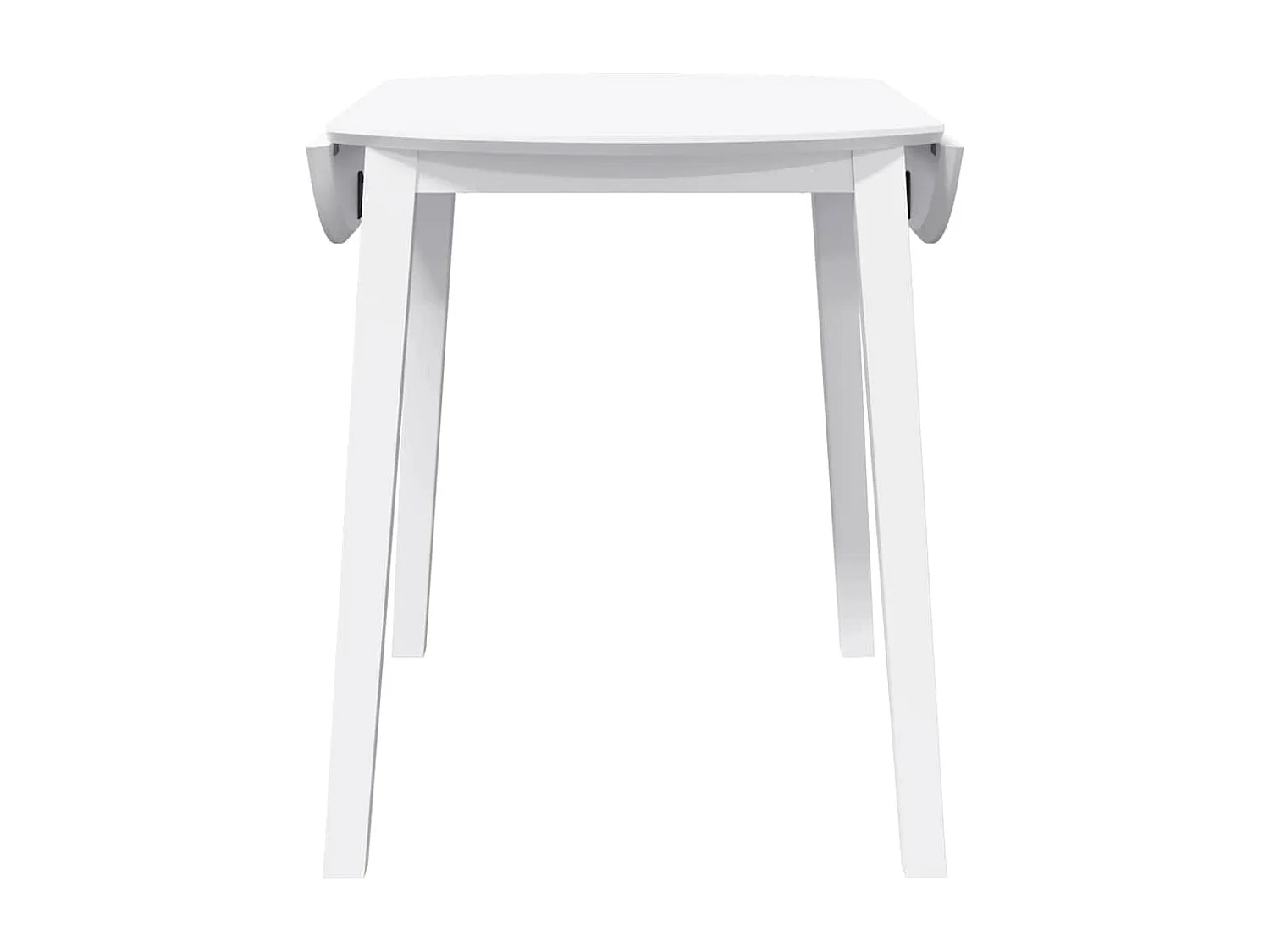 Table à manger blanc bois massif et caoutchouc