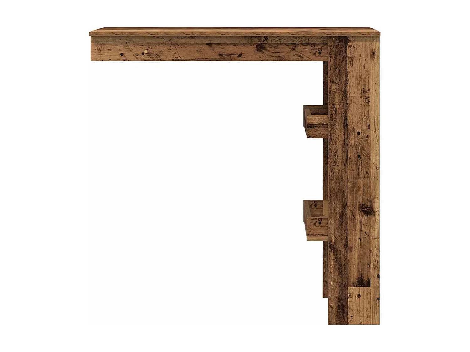 Table bar mural vieux bois 102x45x103,5 cm bois d'ingénierie