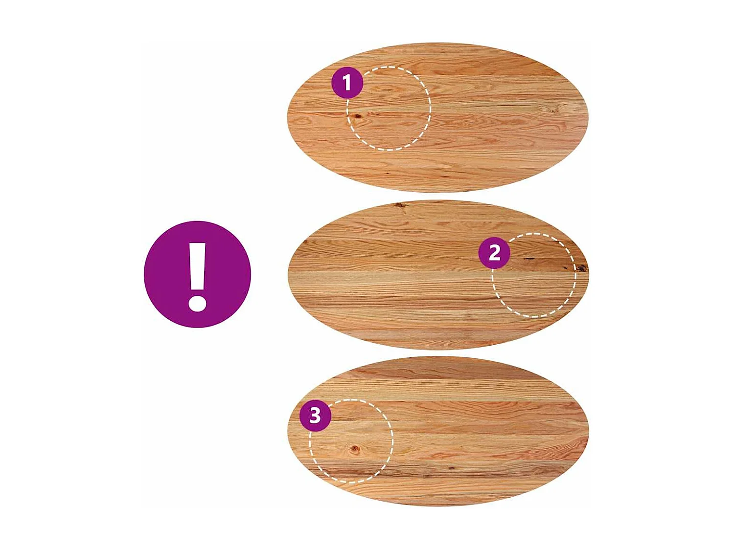 Table à manger marron clair bois de chêne massif ovale