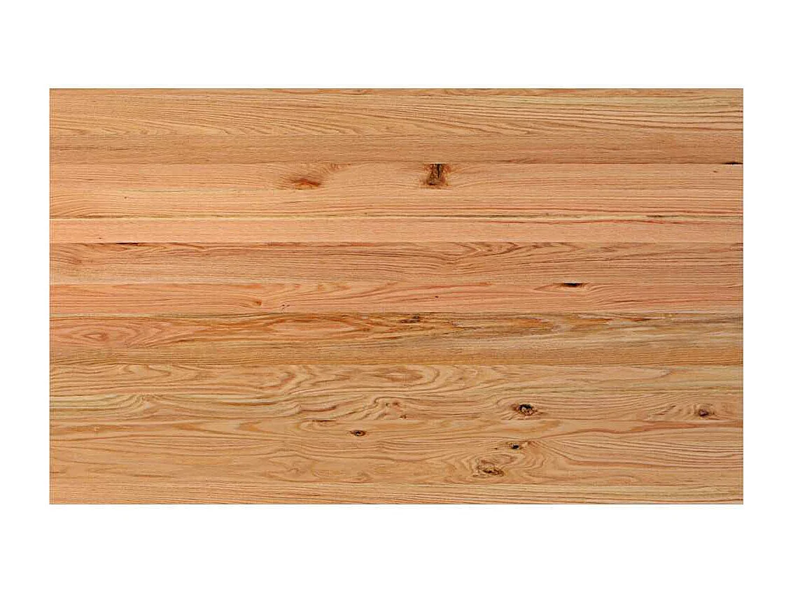 Table à manger marron clair bois de chêne massif rectangulaire