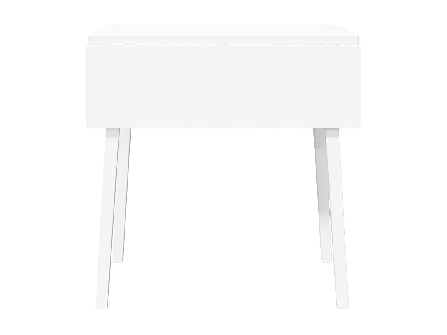 Table à manger blanc bois massif et caoutchouc