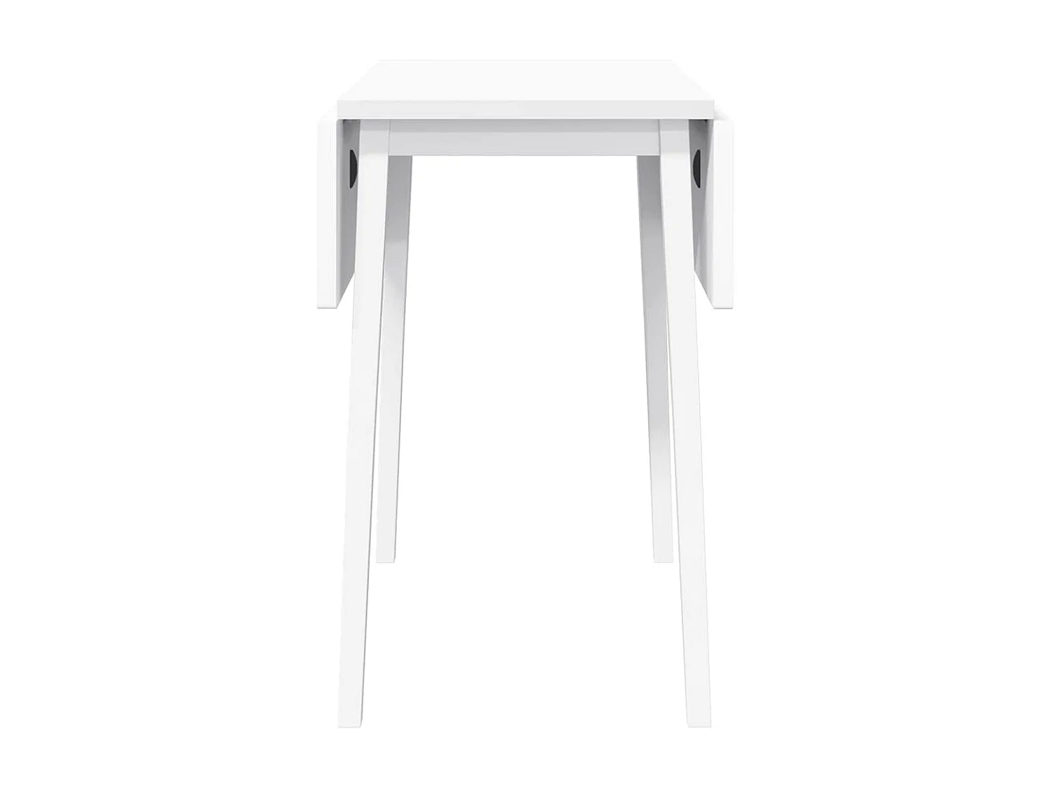 Tavolo da pranzo in legno massello bianco e gomma