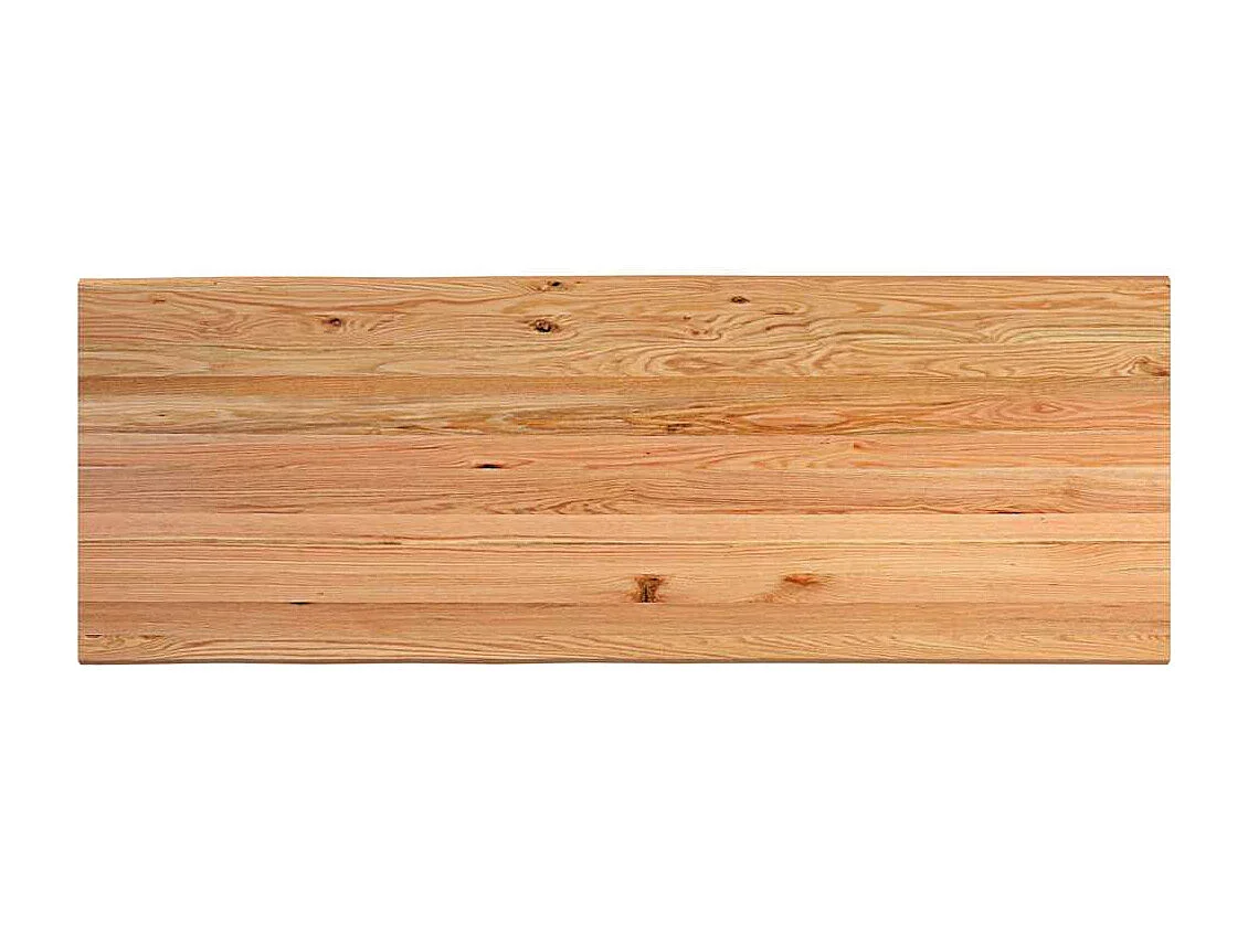 Mesa de comedor rectangular de madera maciza de roble de color marrón claro